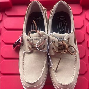 Nautica Men's Beige Boat Shoes
